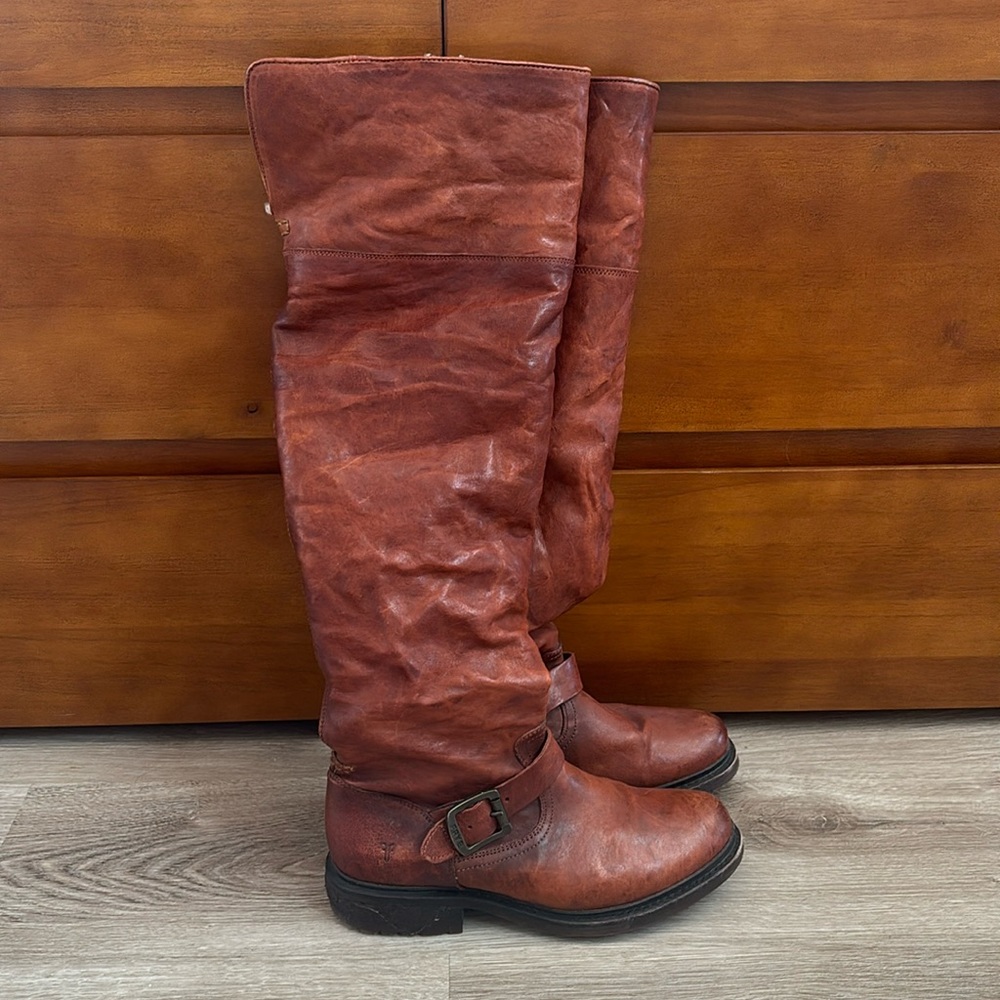 Frye fur lined over the knee boots